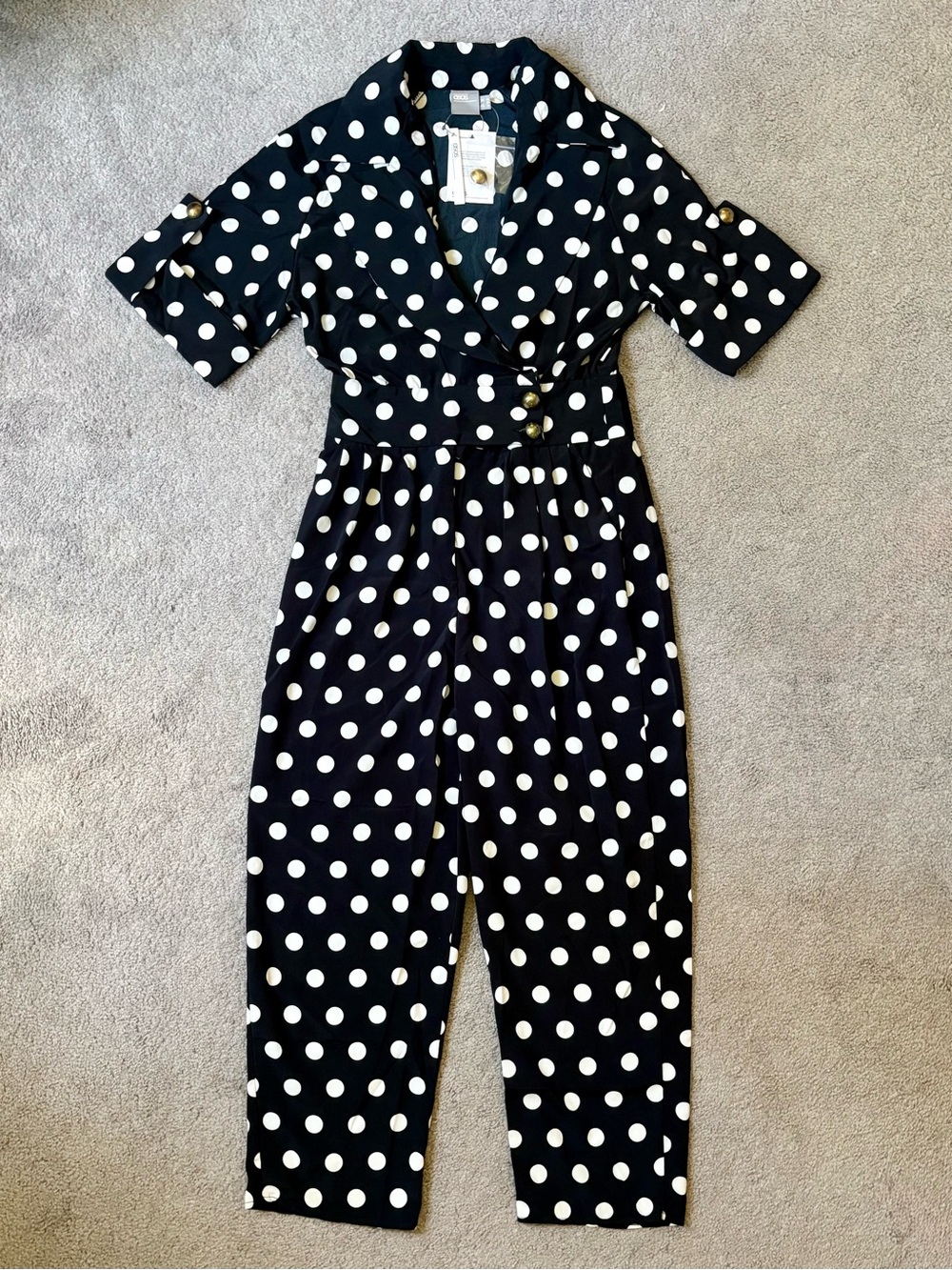 ASOS Black and White Polka Dot Jumpsuit